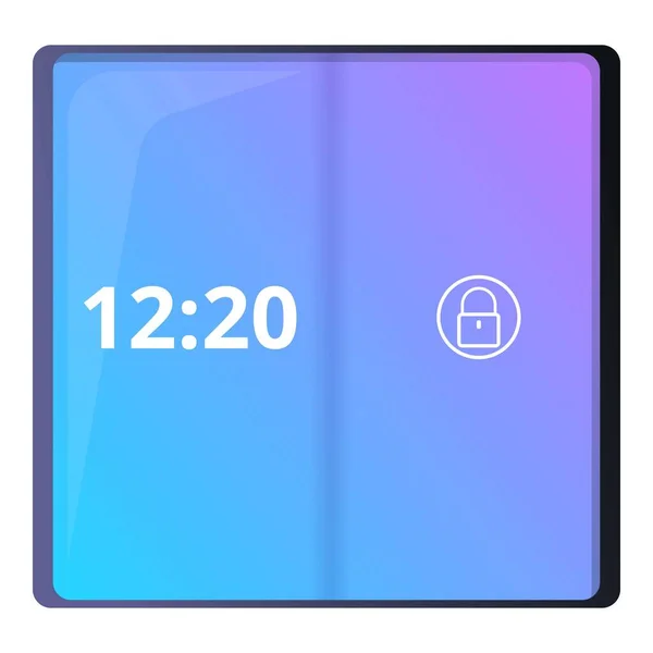 Flexibilní skládací telefon ikona, kreslený styl — Stockový vektor