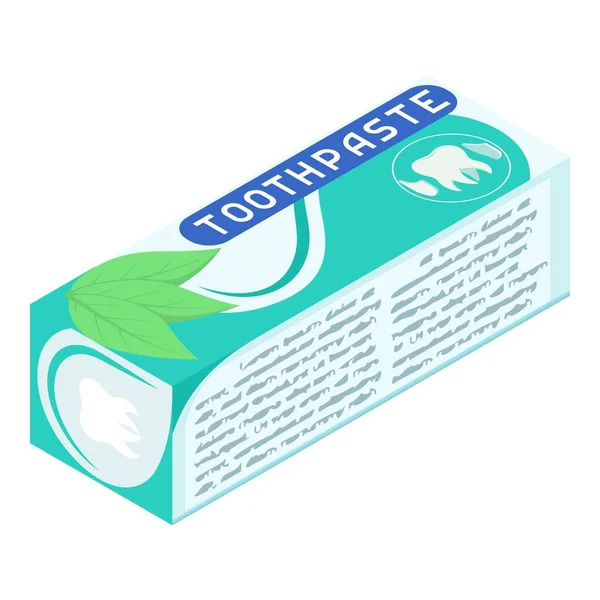 Icône du paquet de dentifrice, style isométrique — Image vectorielle