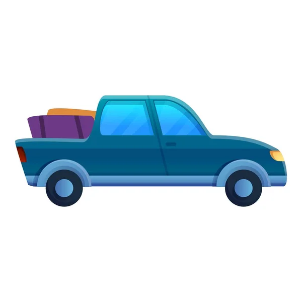 Pickup resa ikon, tecknad stil — Stock vektor