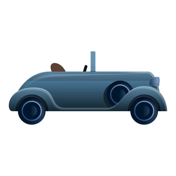 Icono de coche cabriolet viejo, estilo de dibujos animados — Vector de stock