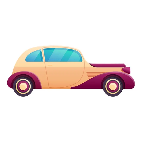 Icono de coche retro, estilo de dibujos animados — Vector de stock