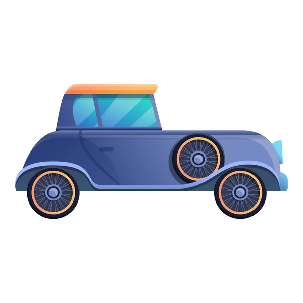 Képregény retro autó ikon, rajzfilm stílus — Stock Vector