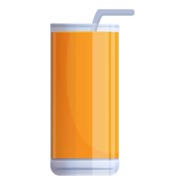 Sommer Orangensaft-Ikone im Cartoon-Stil — Stockvektor