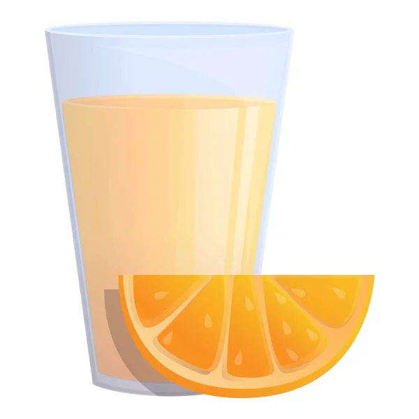 Vitamine icône de jus d'orange, style dessin animé — Image vectorielle