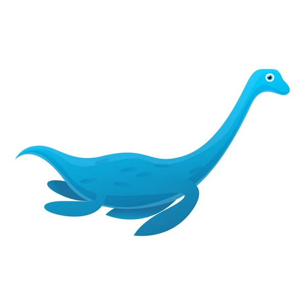 Icône de dinosaure de l'océan, style dessin animé — Image vectorielle