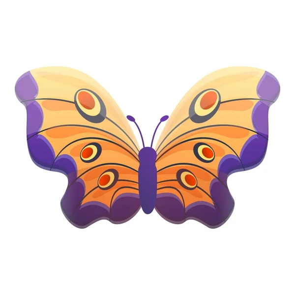 Icono de mariposa brillante, estilo de dibujos animados — Vector de stock