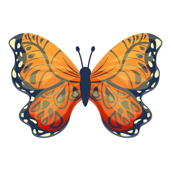 Vent icône papillon, style dessin animé — Image vectorielle