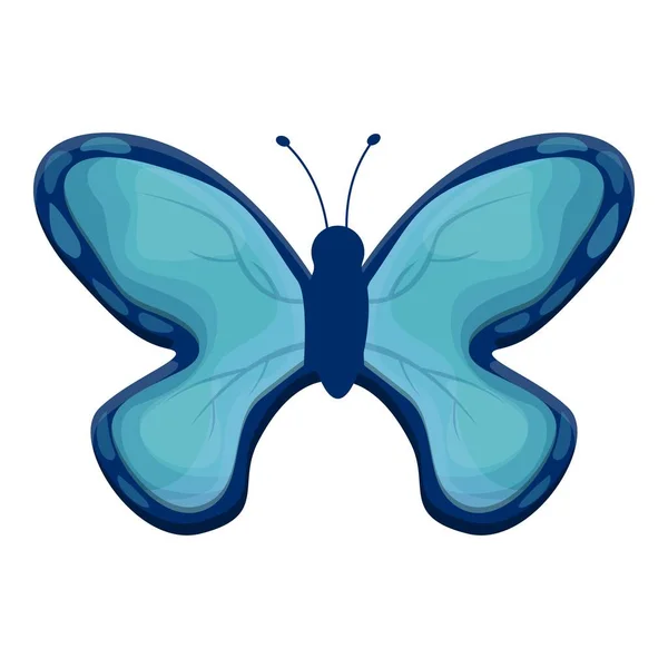 Icono de mariposa de color natural, estilo de dibujos animados — Vector de stock