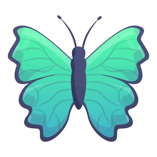 Icono de mariposa de color Aquarelle, estilo de dibujos animados — Vector de stock
