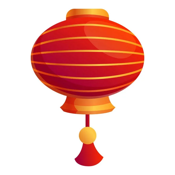 Zijde Chinese lantaarn icoon, cartoon stijl — Stockvector
