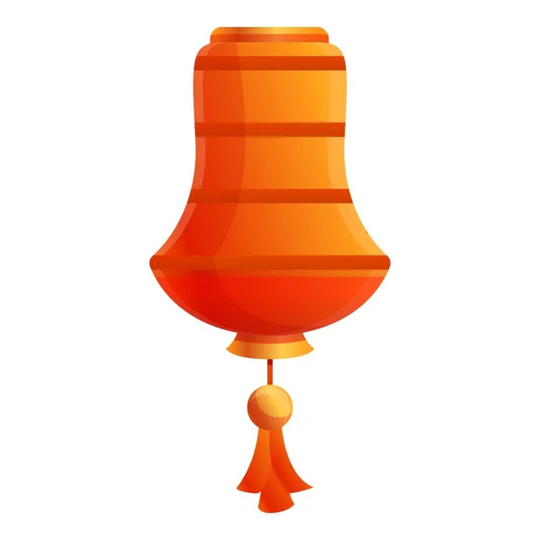 Lampe chinoise icône, style dessin animé — Image vectorielle