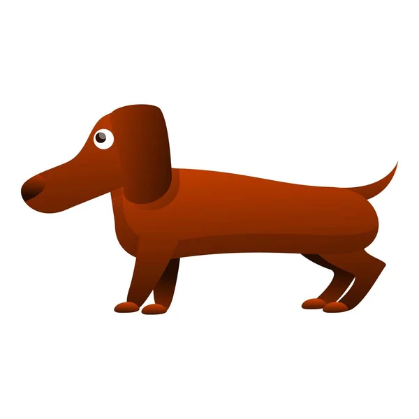 Canine dachshund icon, cartoon style — Stock Vector