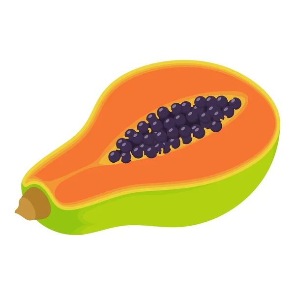 Ícone de frutas Pawpaw, estilo isométrico — Vetor de Stock