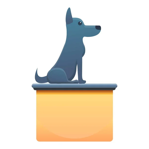 Dog at clinic table icon, cartoon style — Stock Vector