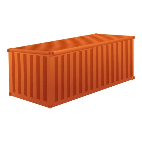 Marine cargo container icon, cartoon style — Stock Vector