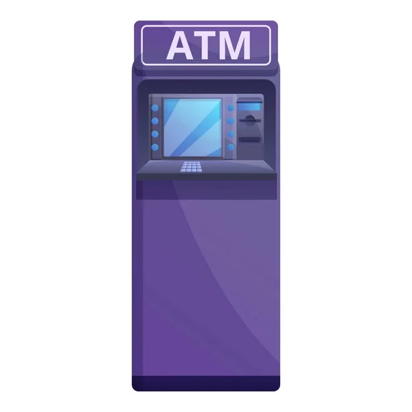 Icono de cajero automático de saldo de dinero, estilo de dibujos animados — Vector de stock