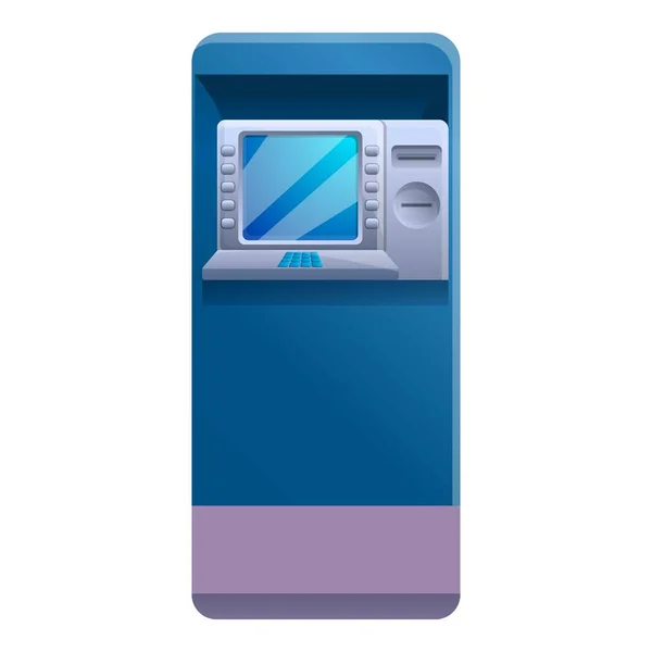 Utcai ATM ikon, rajzfilm stílusú — Stock Vector