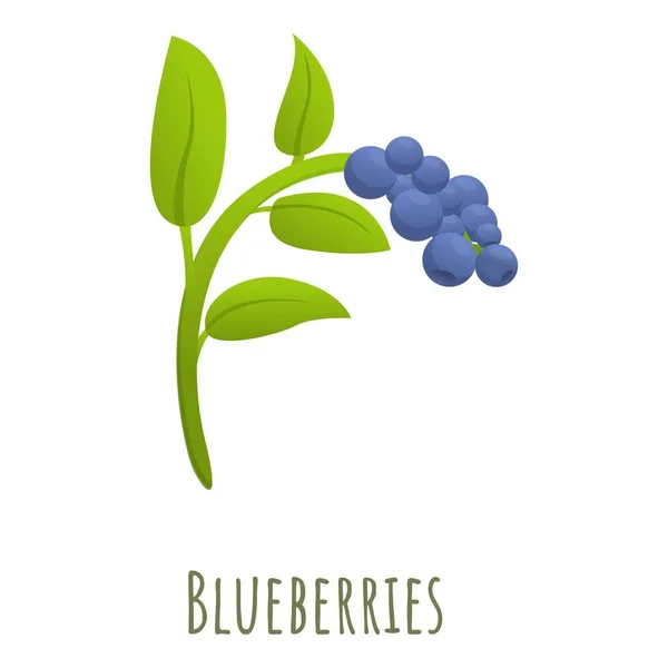 Blaubeeren Pflanze Symbol, Cartoon-Stil — Stockvektor