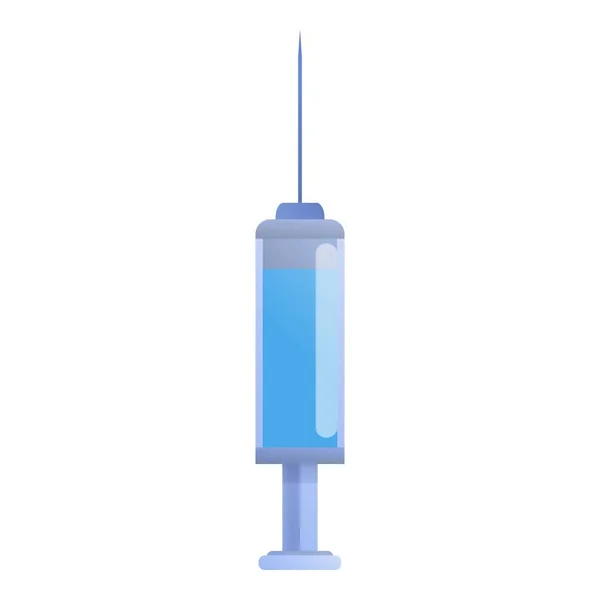 Full syringe icon, cartoon style — Stock Vector