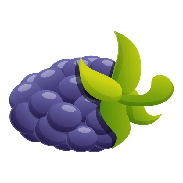 Frucht-Brombeere-Ikone im Cartoon-Stil — Stockvektor