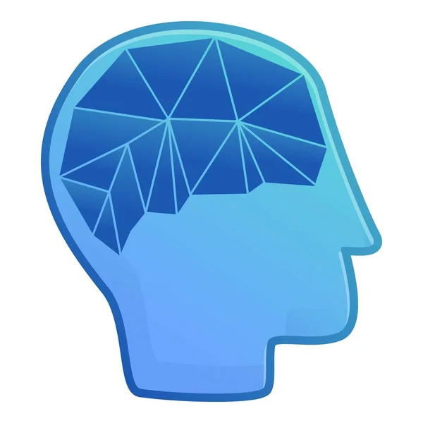 Ai brain icon, cartoon style — стоковый вектор