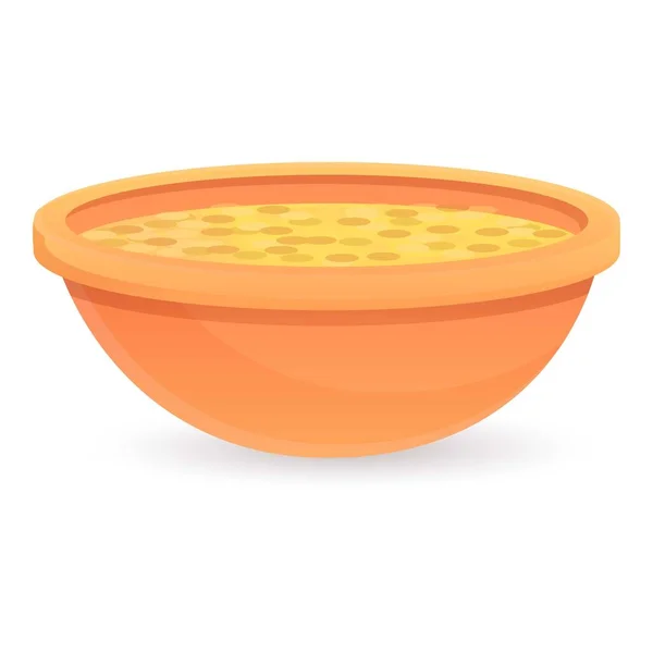 Icône de soupe Superfood, style dessin animé — Image vectorielle