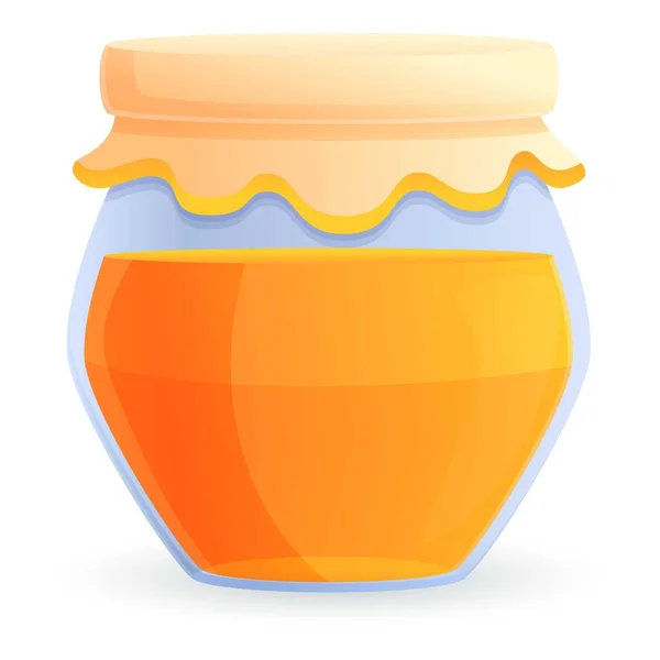 Ícone de jarra de mel, estilo cartoon —  Vetores de Stock