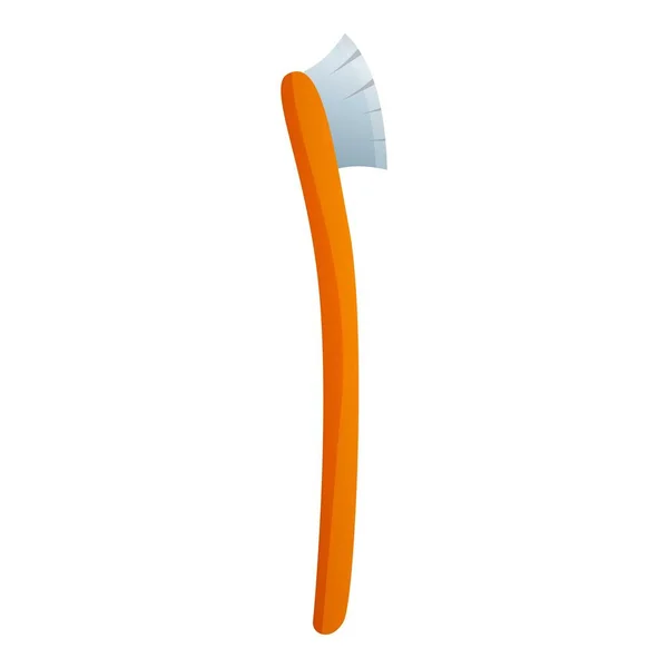 Icono de cepillo de dientes de supervivencia, estilo de dibujos animados — Vector de stock