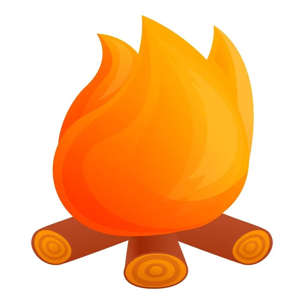 Campfire icon, cartoon style — Stock Vector