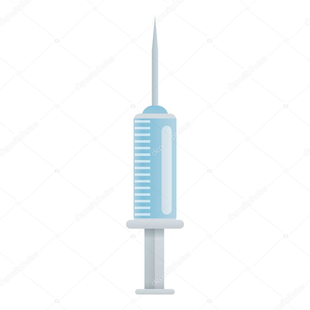 Survival syringe icon, cartoon style