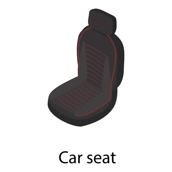Ícone do assento do carro, estilo isométrico — Vetor de Stock