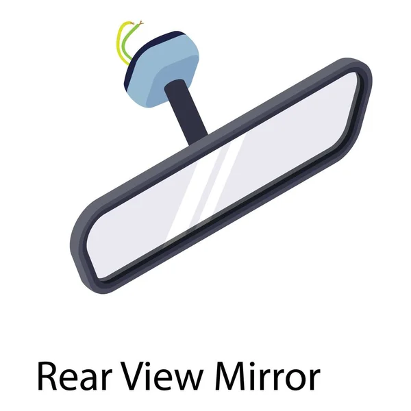 Icono del espejo retrovisor, estilo isométrico — Vector de stock