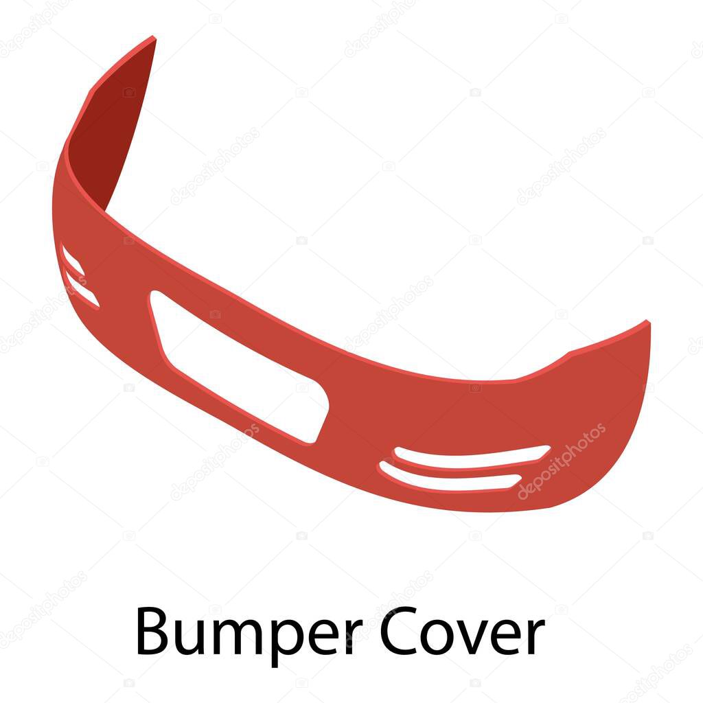 Bumper cover icon, isometric style