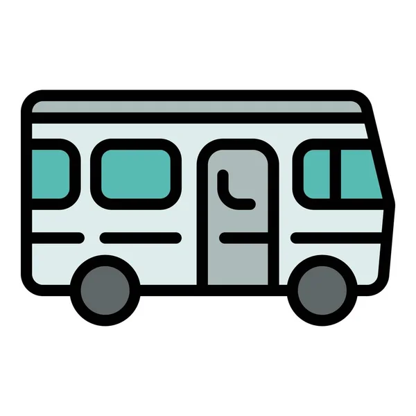 Icono de autocaravana Resort, estilo de esquema — Vector de stock