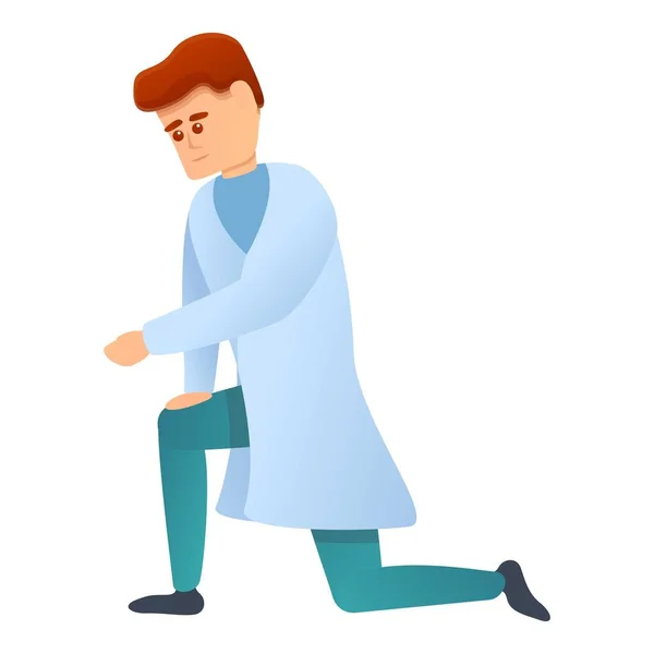 Orthopedic doctor icon, cartoon style — Stock Vector