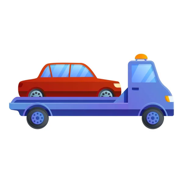 Auto tow truck icon, cartoon style — Stock Vector