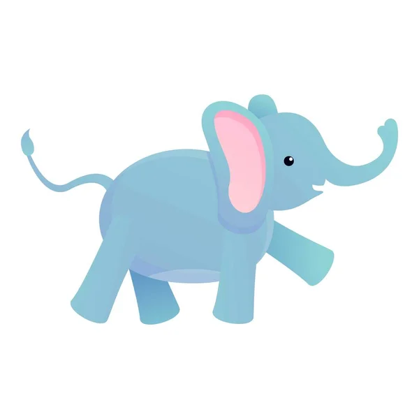 Icône éléphant heureux, style dessin animé — Image vectorielle