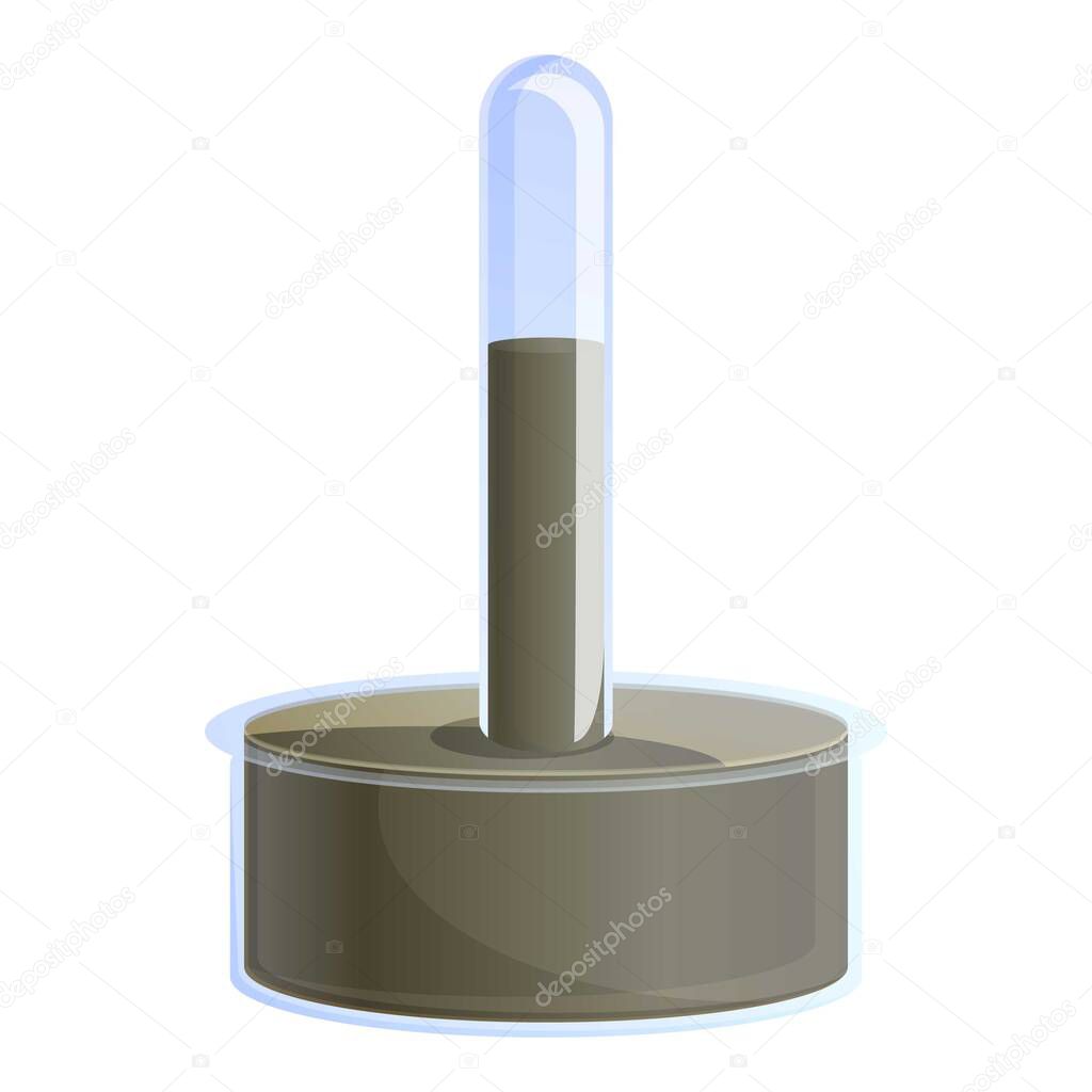 Barometer test tube icon, cartoon style