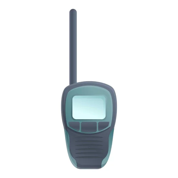 Icona walkie talkie, stile cartone animato — Vettoriale Stock