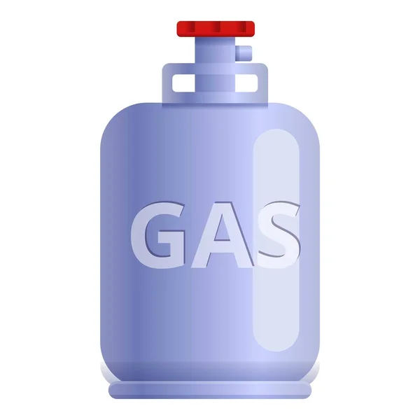 Icône de cylindre de gaz industriel, style dessin animé — Image vectorielle
