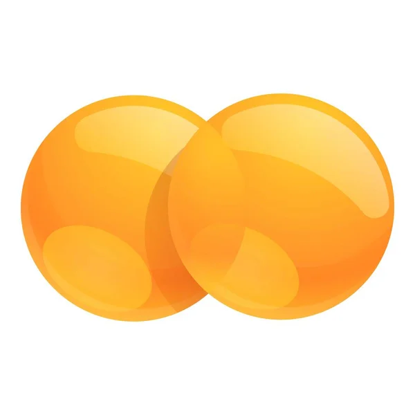 Round pill icon, cartoon style — Stock Vector