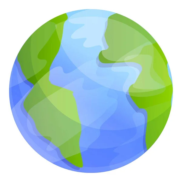 Terre planète icône, dessin animé style — Image vectorielle
