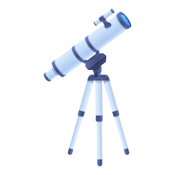 Ícone de telescópio em casa, estilo cartoon — Vetor de Stock