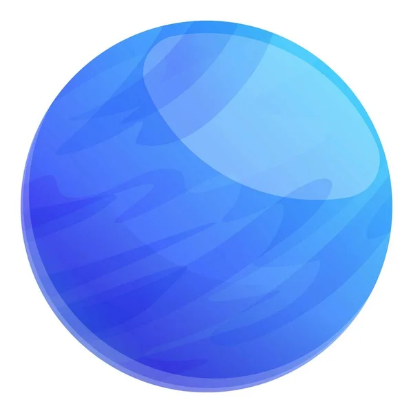 Ícone de planeta espacial azul, estilo cartoon — Vetor de Stock