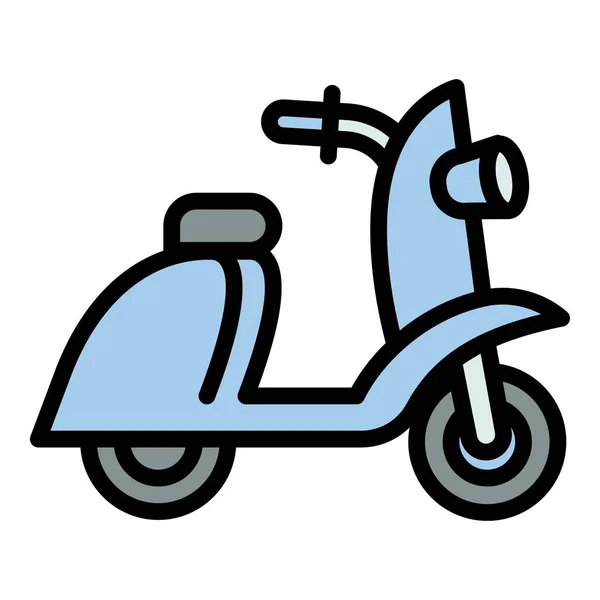 Icône de scooter, style contour — Image vectorielle