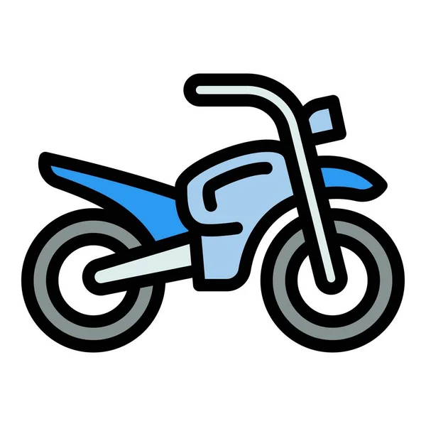 Retro moped icon, outline style — Stock Vector