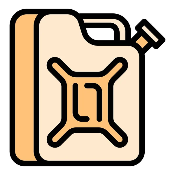 Benzinetank icoon, omtrek stijl — Stockvector