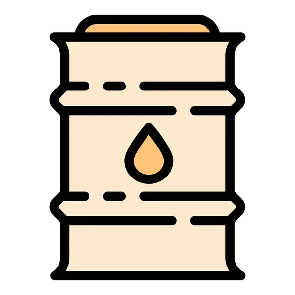 Icône du baril de pétrole, style contour — Image vectorielle