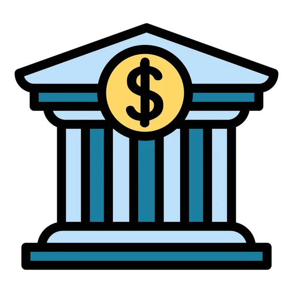 Ikona banky s úvěrovými penězi, koncept — Stockový vektor
