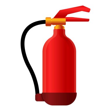 Güvenlik ekipmanı yangın ikonu, çizgi film tarzı